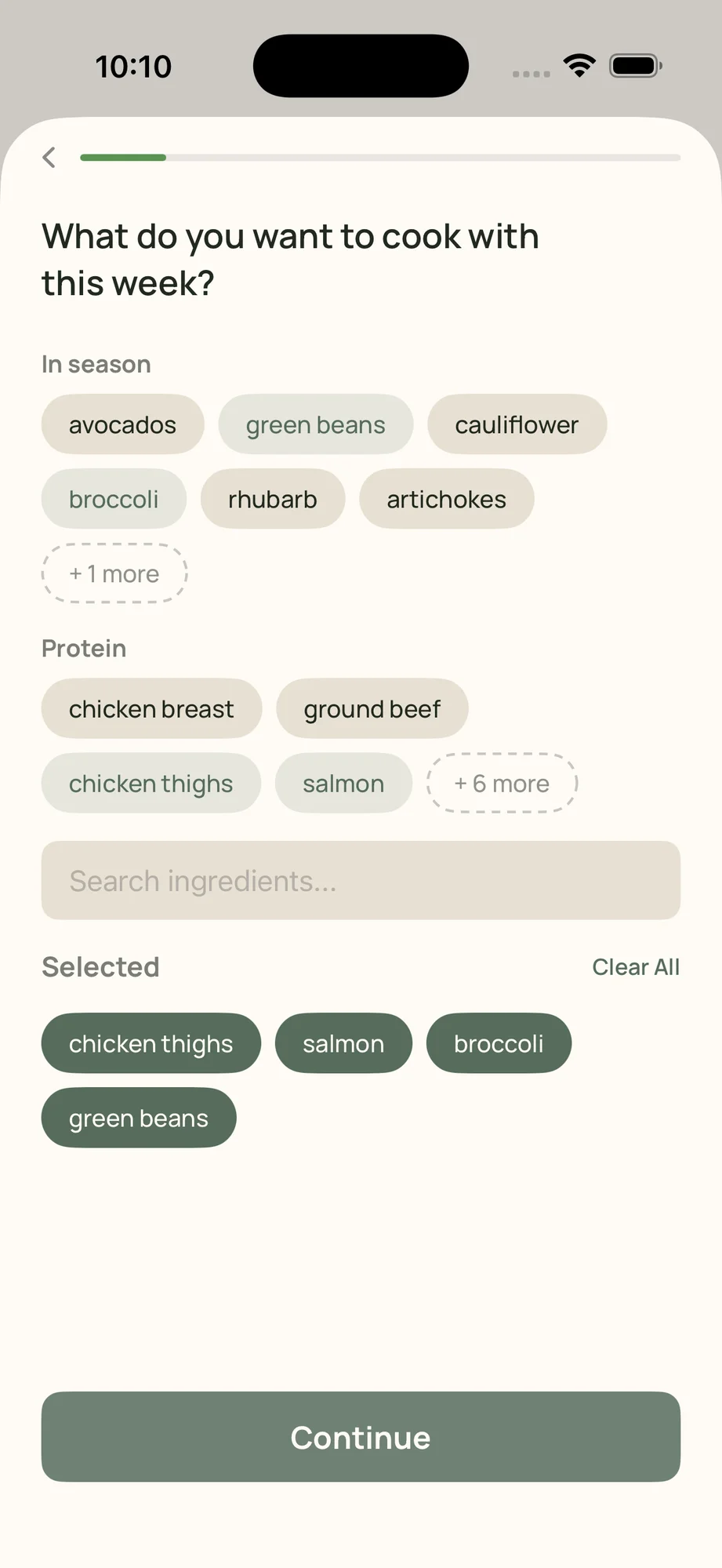 Picking in-season ingredients and proteins to cook with this week
